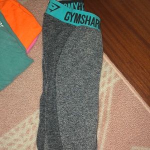 Blue and grey gym shark leggings